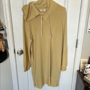 Yellow Hoodie Dress